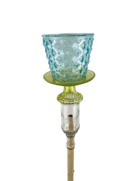 Gartenstecker blau/klar