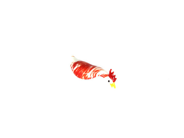 Huhn pickend, wei&szlig;/rot