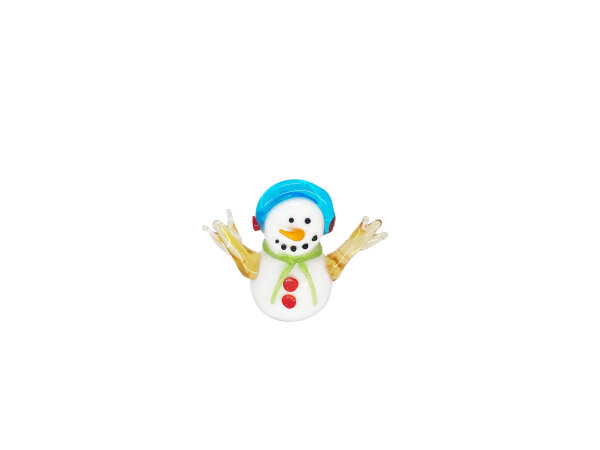 Schneemann klein m. Kopfh&ouml;rer