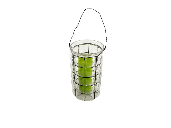 Laterne 26cm, klar m. Draht