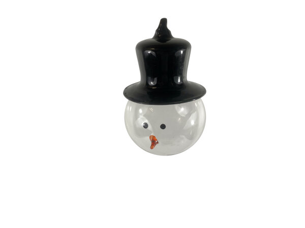 Schneemannkopf, schwarze M&uuml;tze