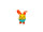 Hase ( blau/gelb)